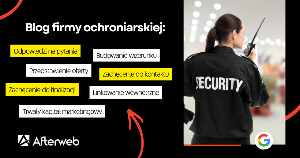 Reklama firmy ochroniarskiej - blog