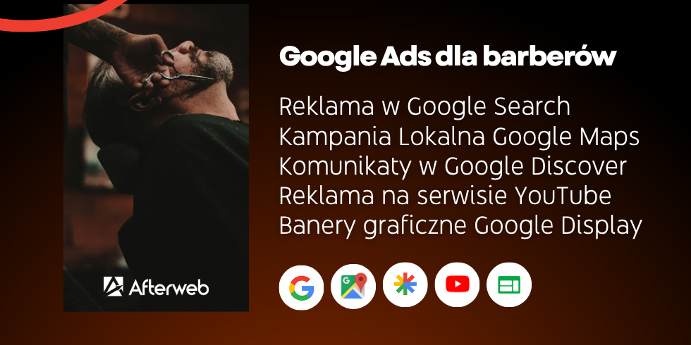 Google Ads dla barberów - rodzaje Reklama Google Ads dla barbera