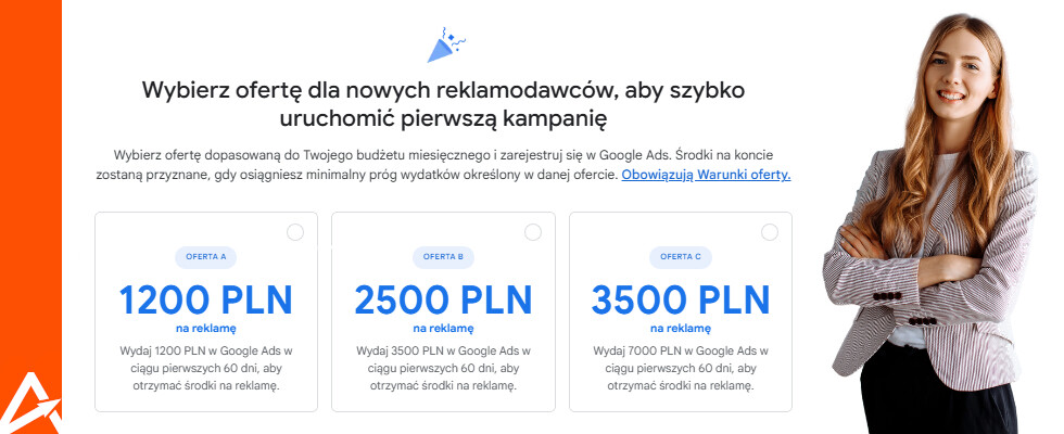 Google Ads koszt – kupony na start