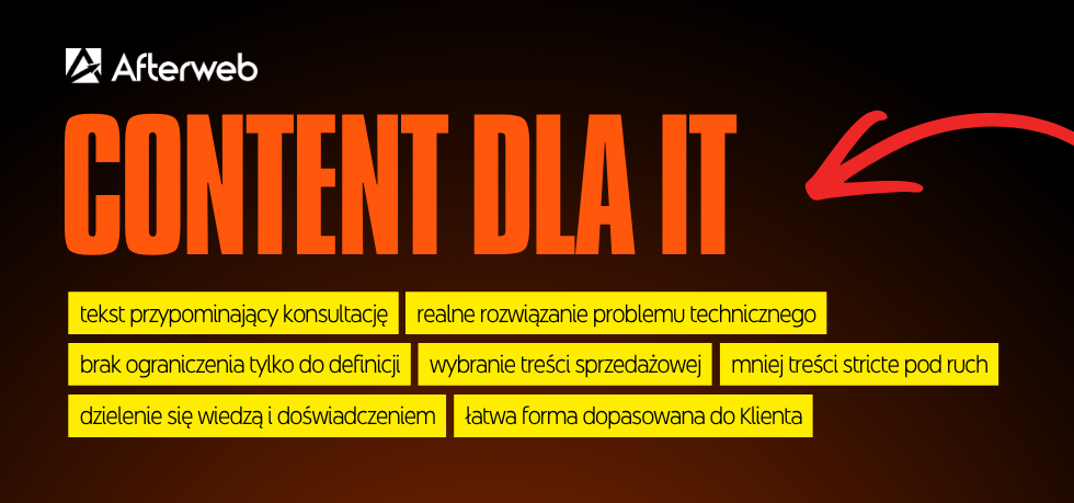 Reklama firmy IT - content marketing