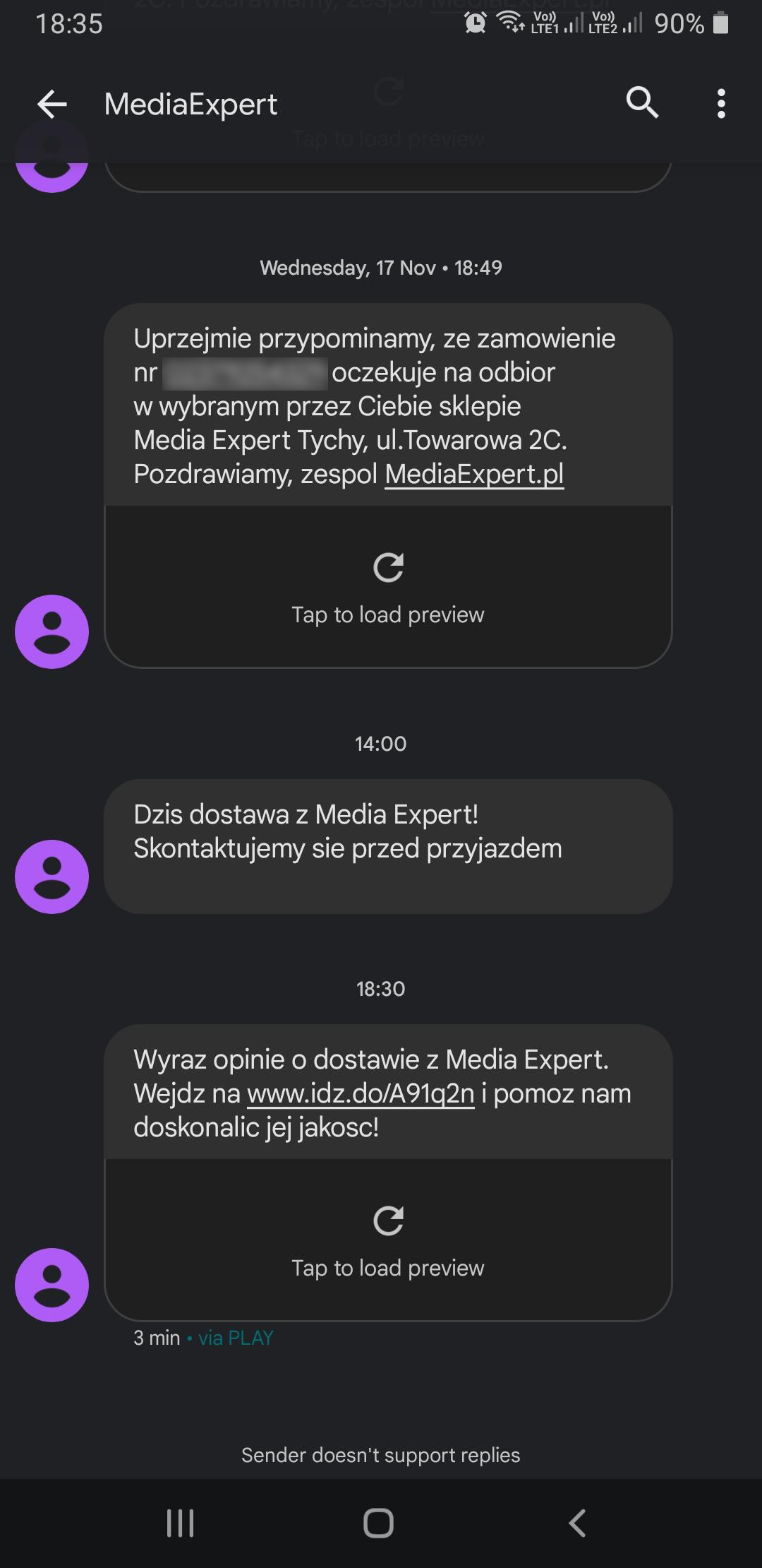 Smsapi – Przykładowy sms mediaexpert