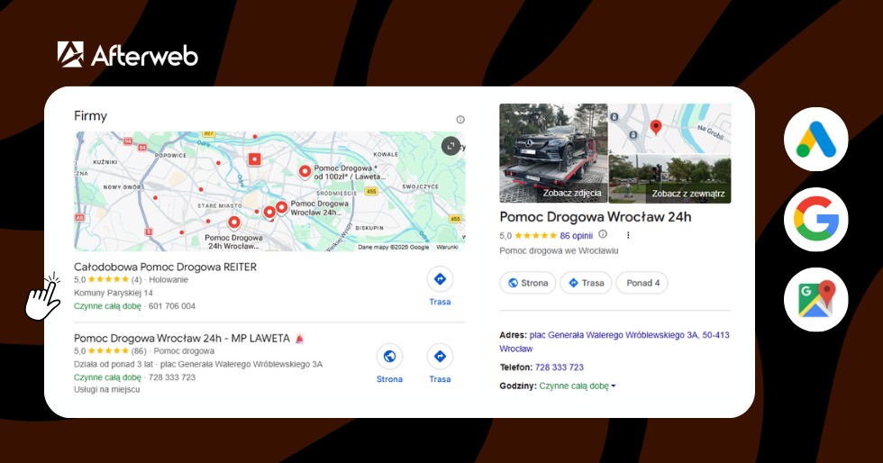 Google Moja Firma - wizytówka