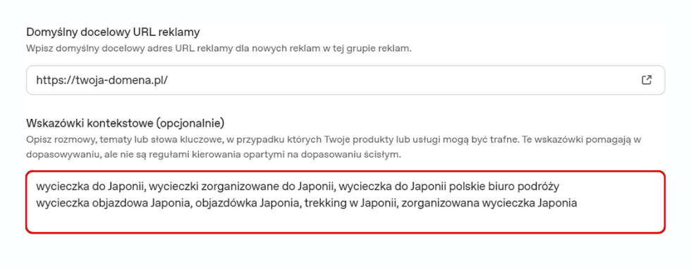 Wskazówki kontekstowe w ChatGPT